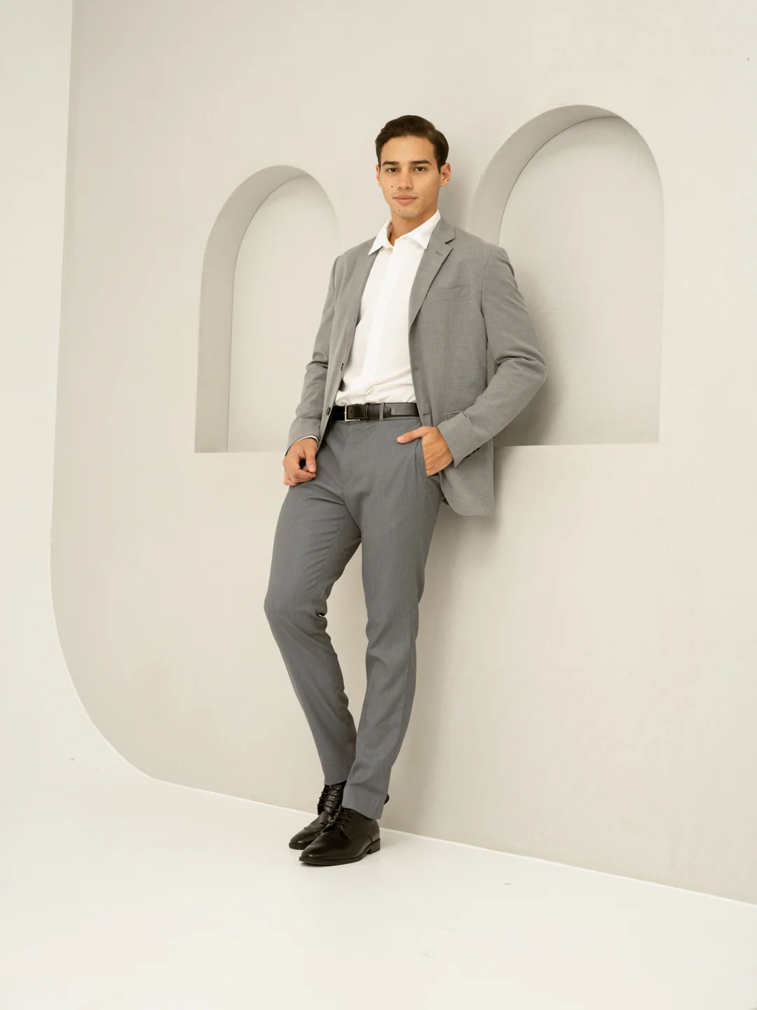 Jazz Grey Microdots Formal Pants - Image 6