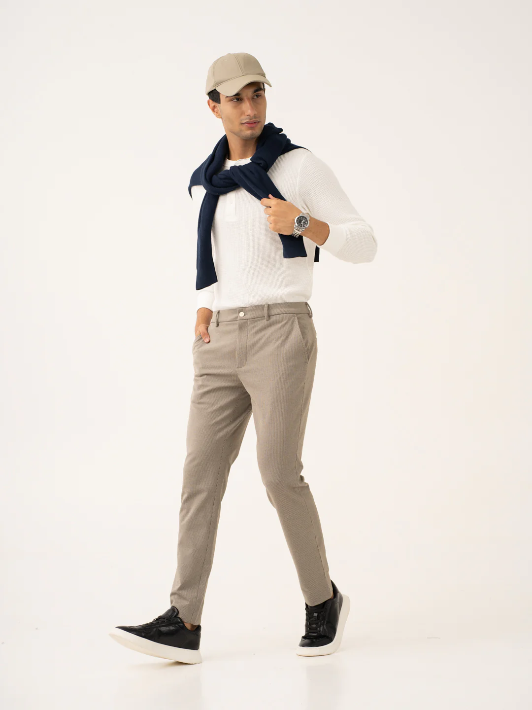 Jupiter Brown Houndstooth Power-Stretch Pants - Image 12