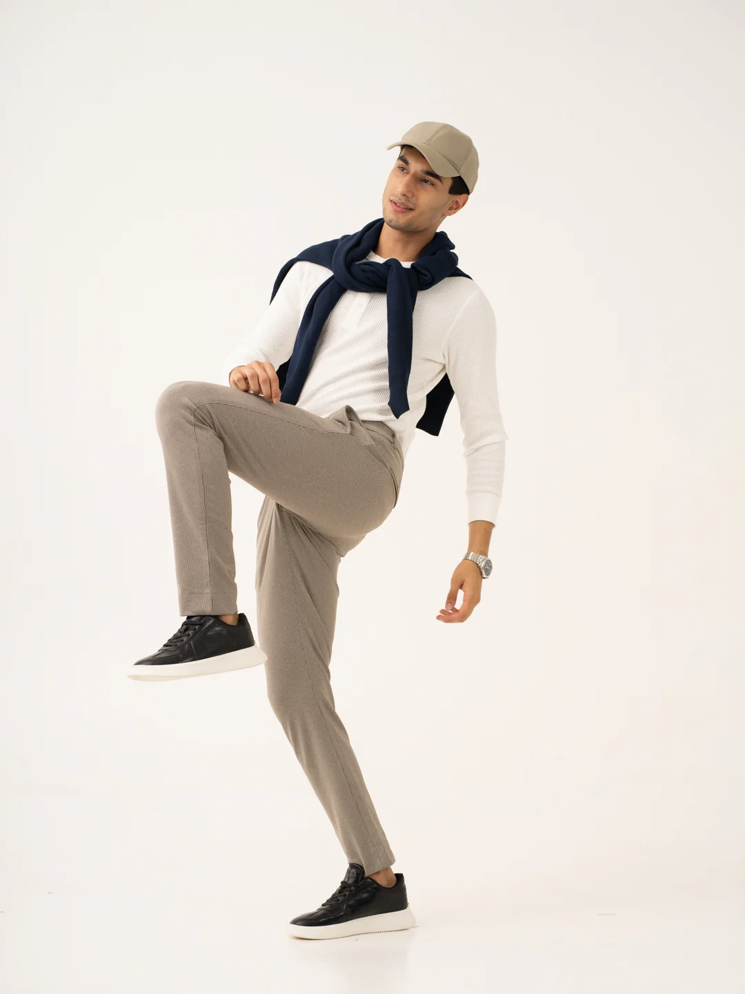 Jupiter Brown Houndstooth Power-Stretch Pants - Image 7