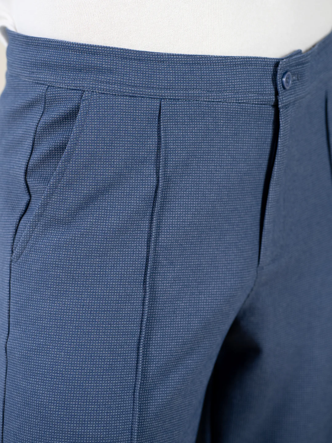 Kai Blue Relaxed Fit Power Stretch Korean Pintuck Pants - Image 10