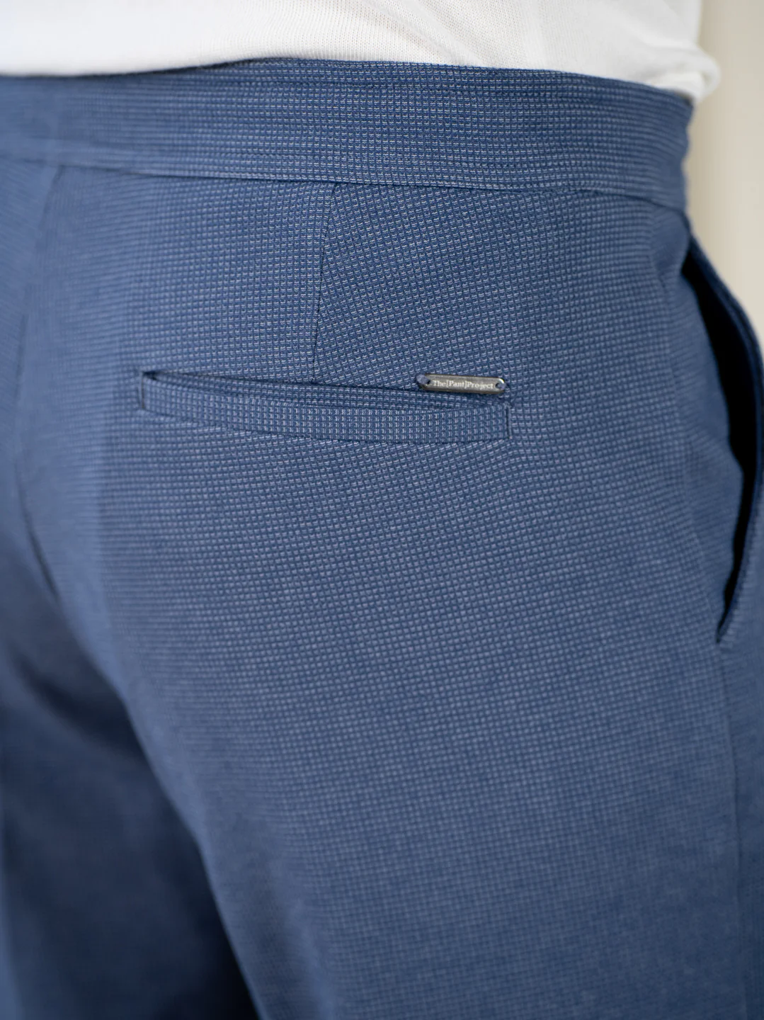 Kai Blue Relaxed Fit Power Stretch Korean Pintuck Pants - Image 6