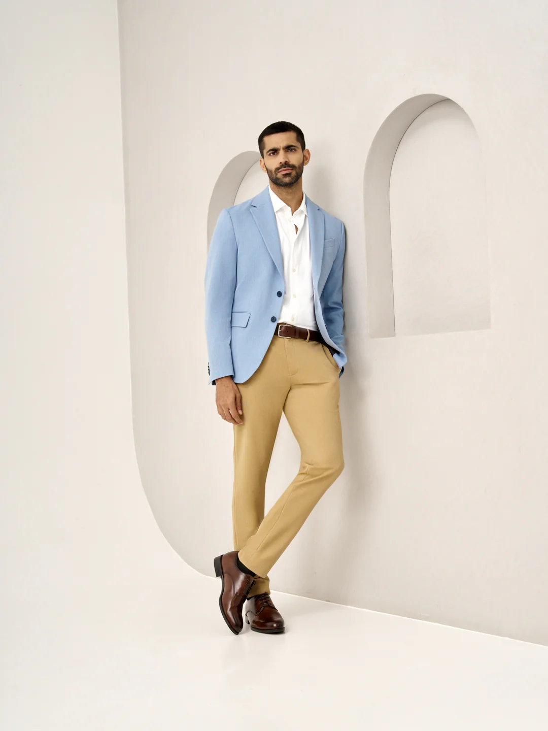 Khaki Textured All Weather Stretch Pants - Image 6