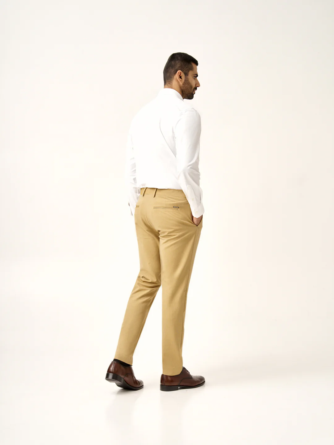 Khaki Textured All Weather Stretch Pants - Image 8