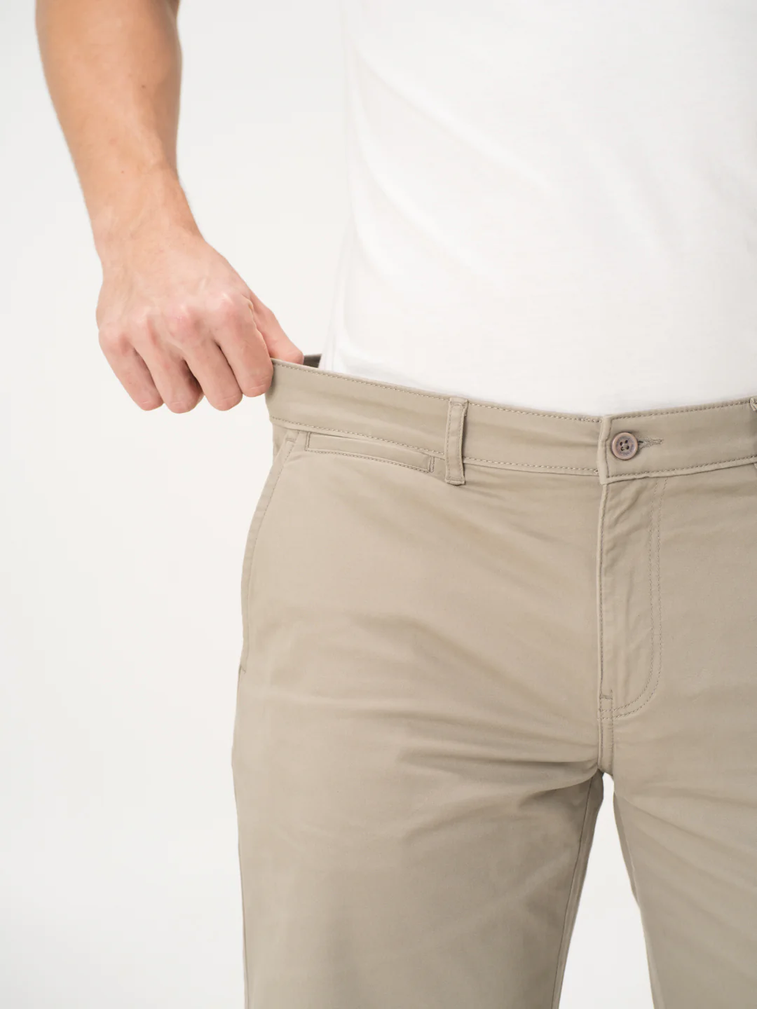 Klimt Khaki Stretch Chino Shorts - Image 4