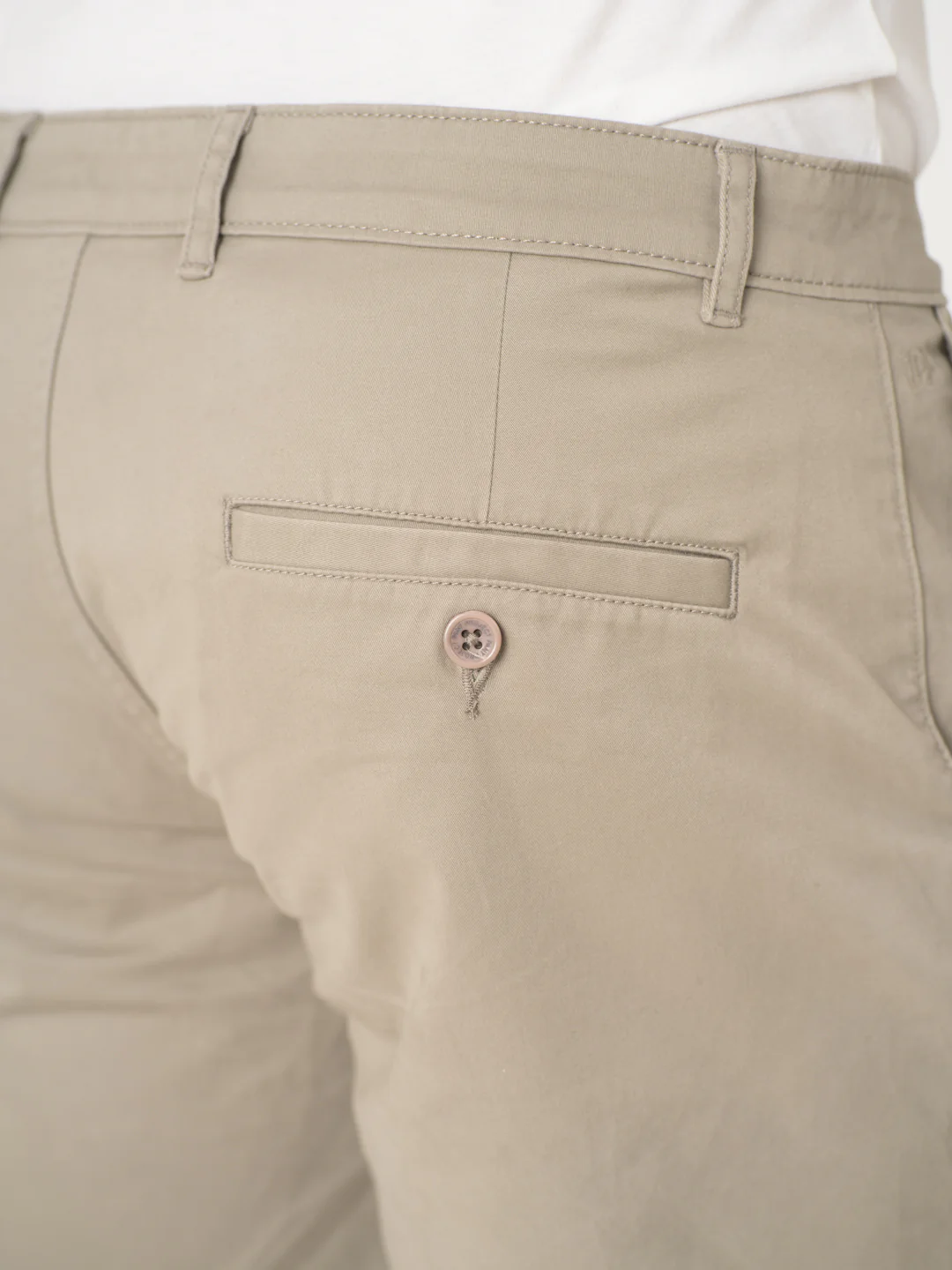Klimt Khaki Stretch Chino Shorts - Image 8