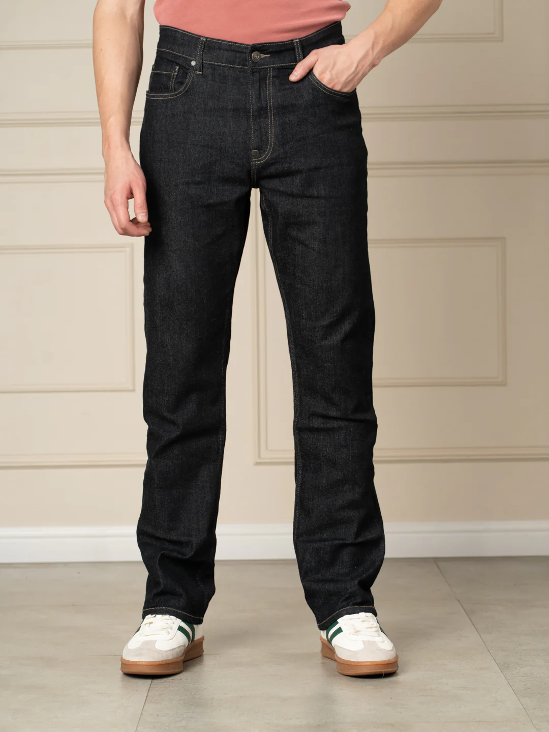 Kobe Blue Grey Luxury Relaxed Fit Jeans - Image 2