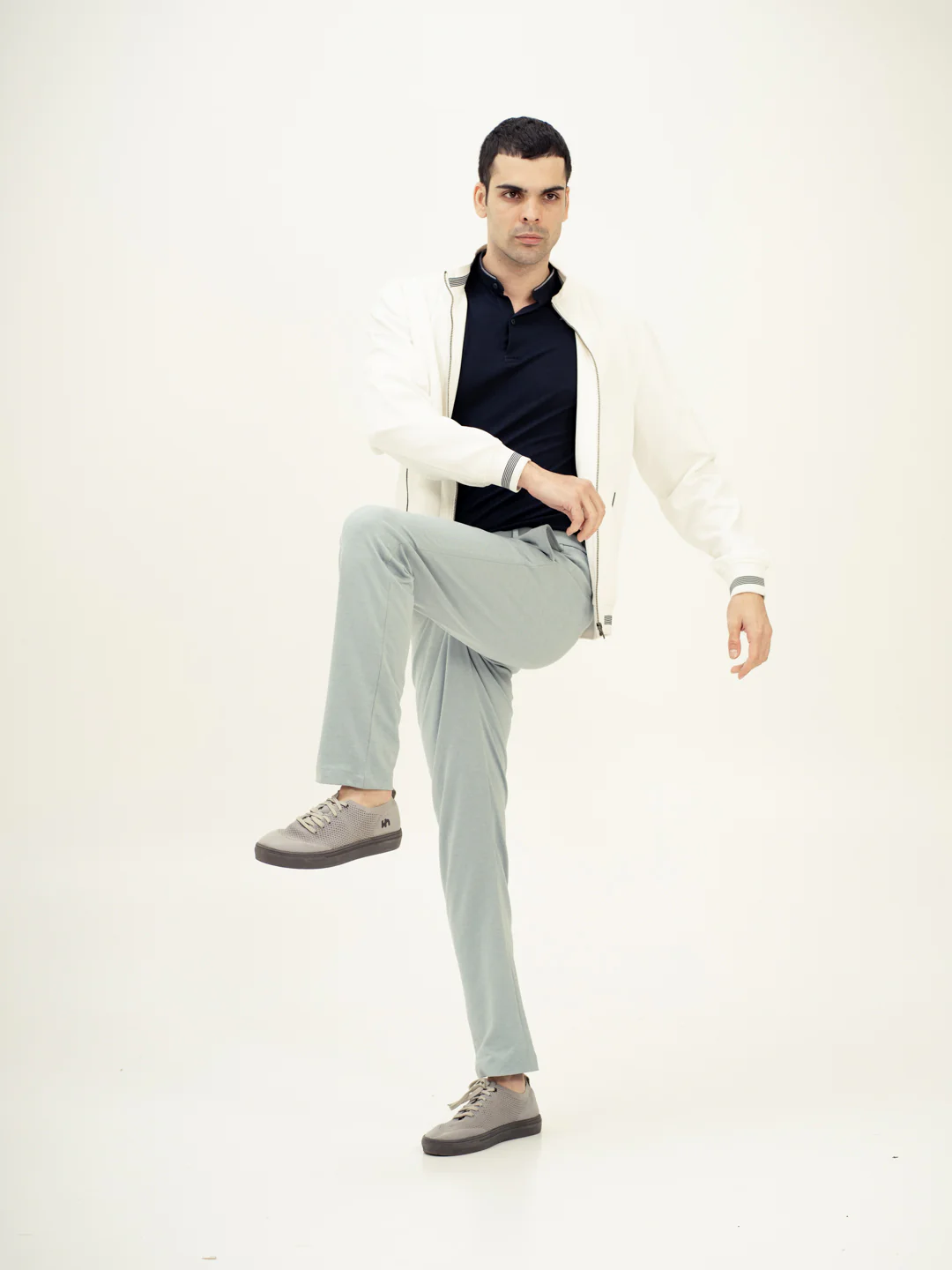 Lagoon Blue Slim Fit Power Stretch Pants - Image 2