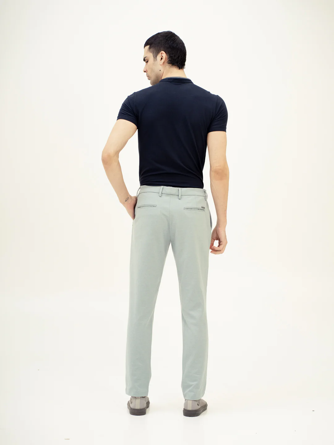 Lagoon Blue Slim Fit Power Stretch Pants - Image 8