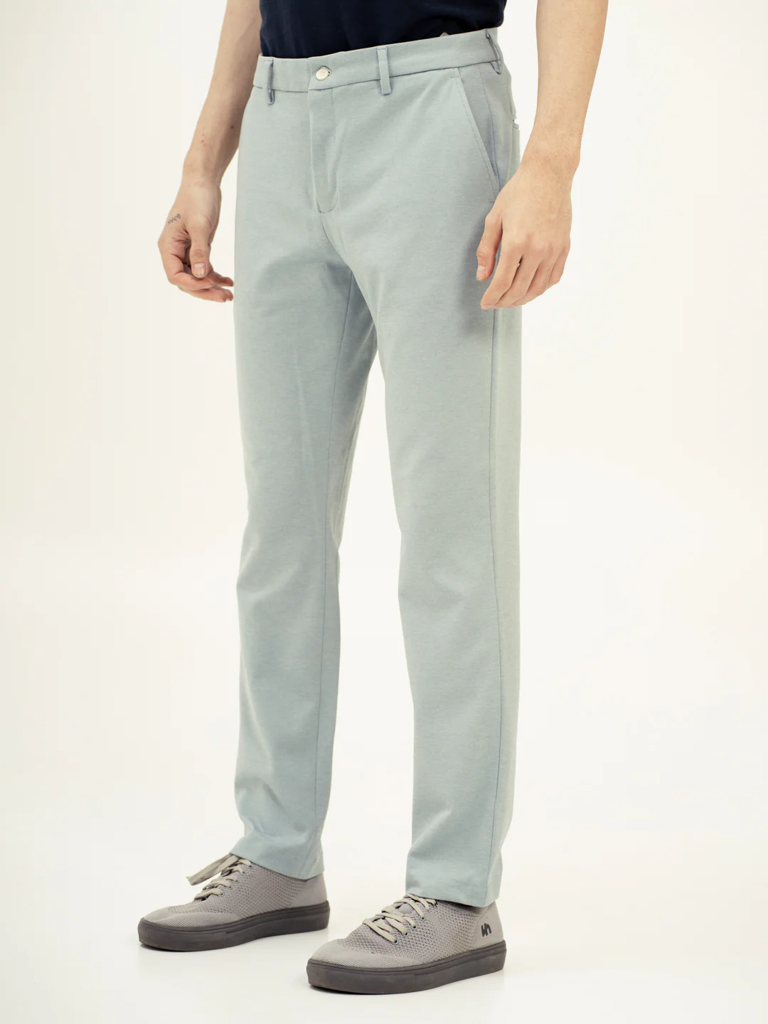 Lagoon Blue Slim Fit Power Stretch Pants - Image 9