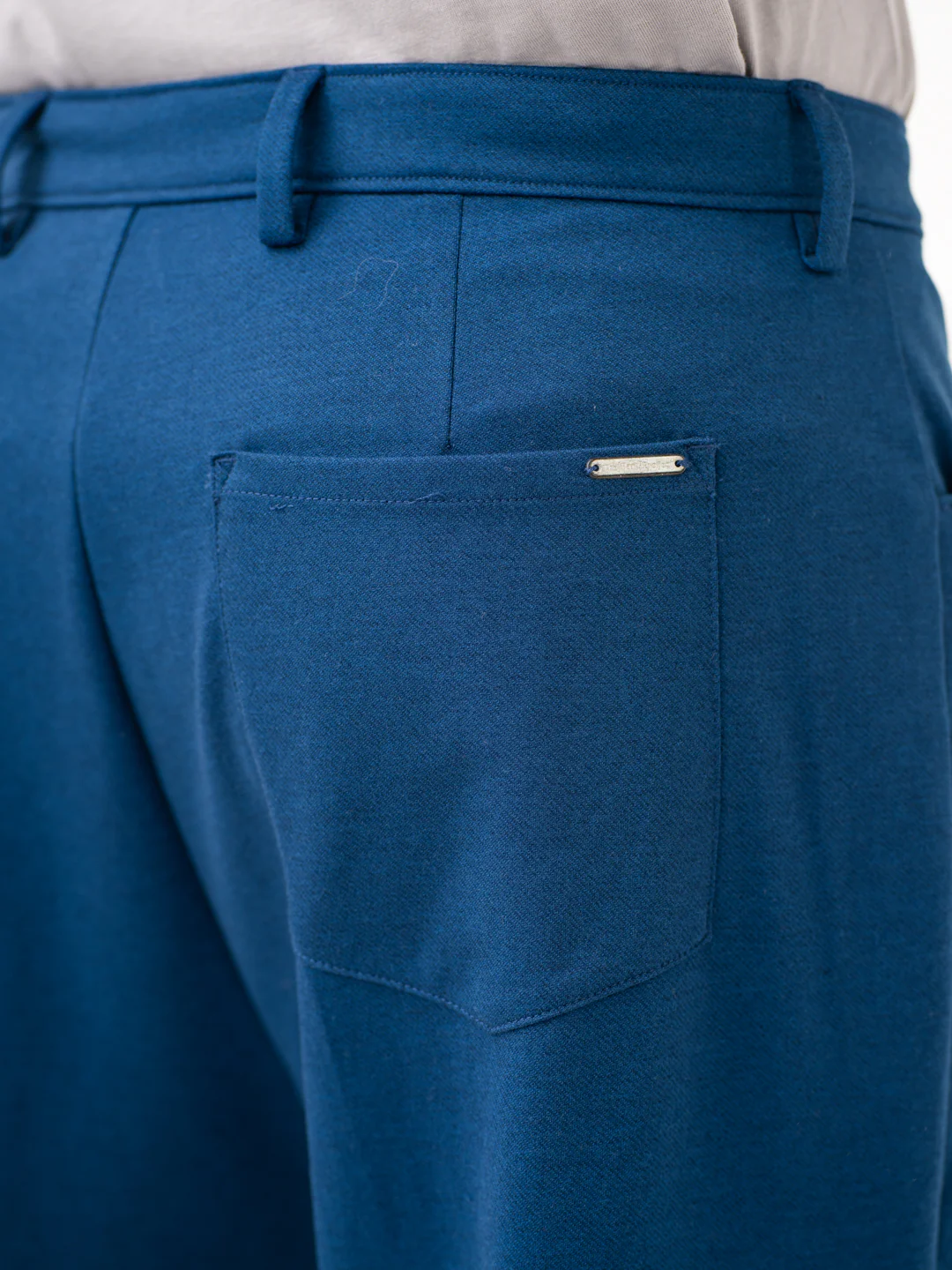 Lake Navy Relaxed Fit Korean Pintuck Pants - Image 8