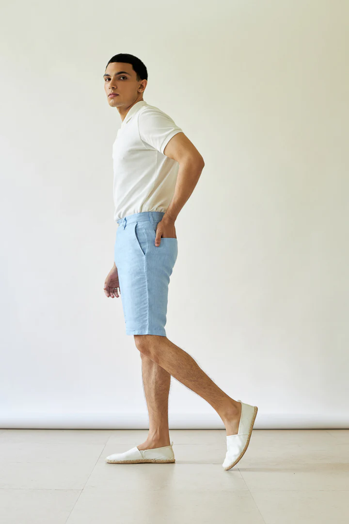 Lakshadweep 100% Linen Shorts - Image 3