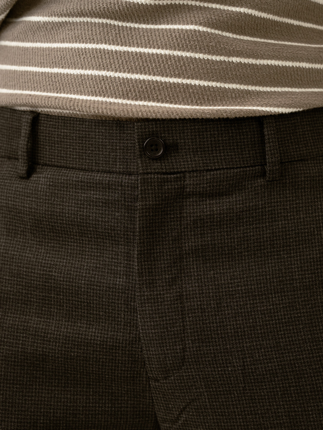Lamp Black Houndstooth Merino Wool Pants - Image 10
