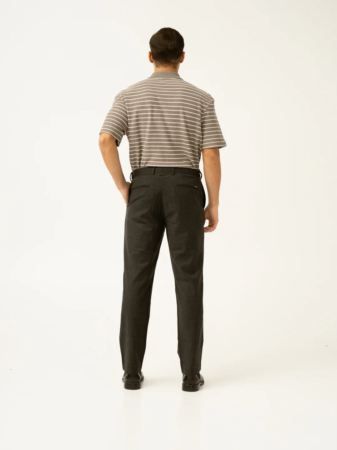 Lamp Black Houndstooth Merino Wool Pants - Image 6