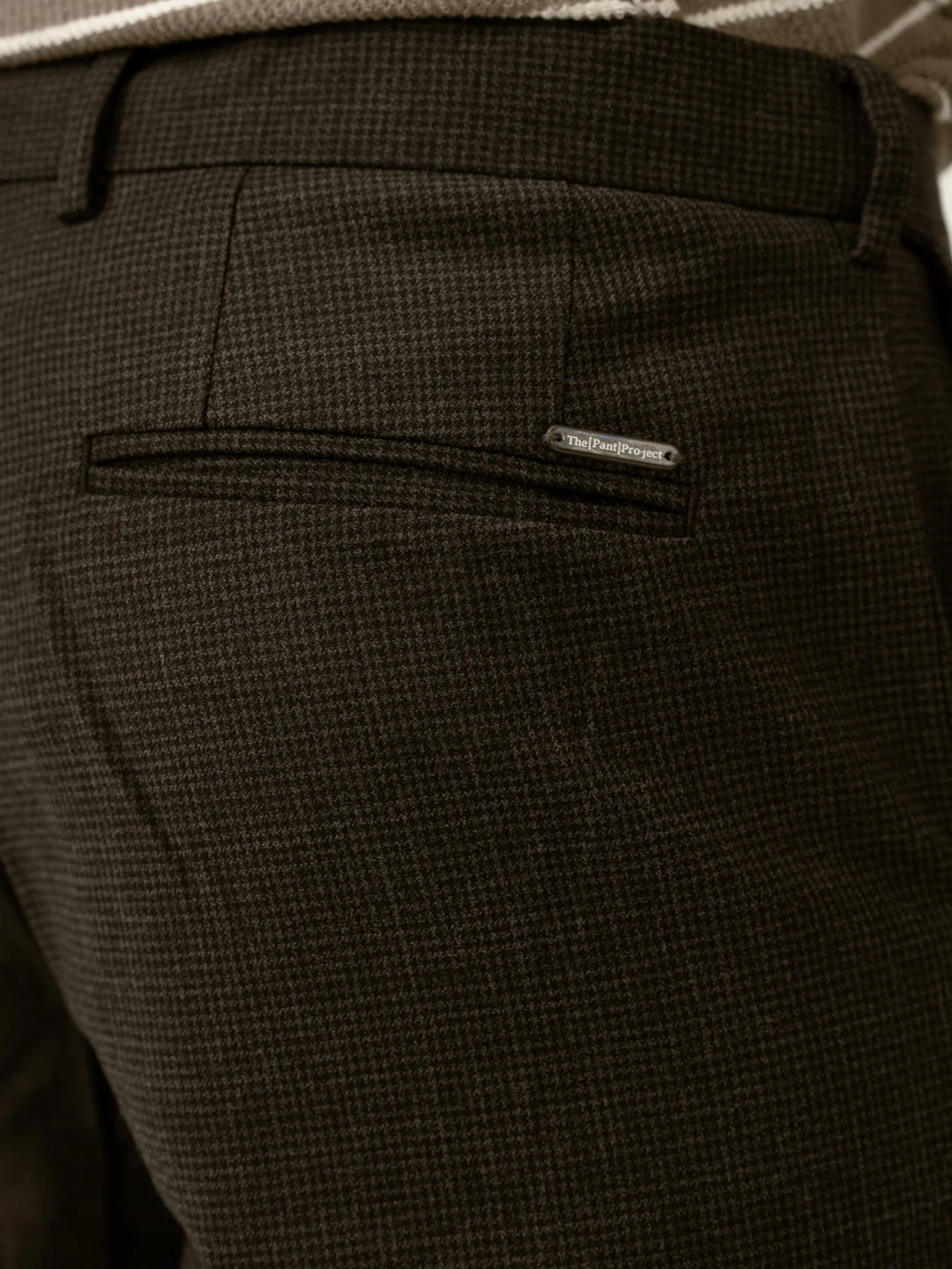 Lamp Black Houndstooth Merino Wool Pants - Image 9