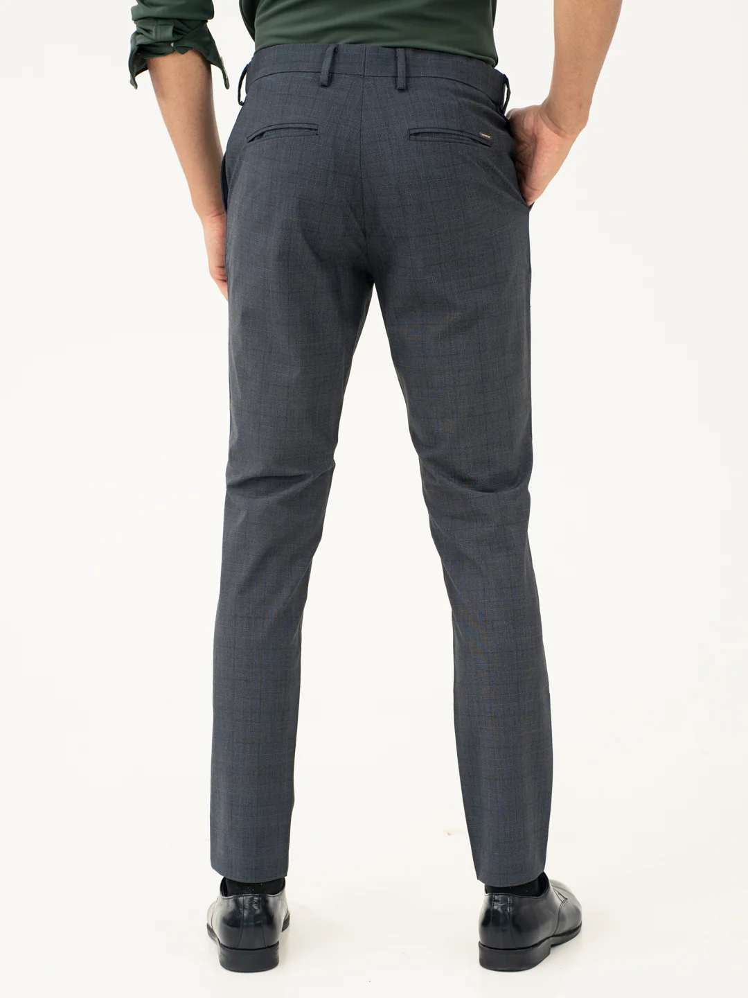 Lava Grey Checks Formal Pants - Image 6