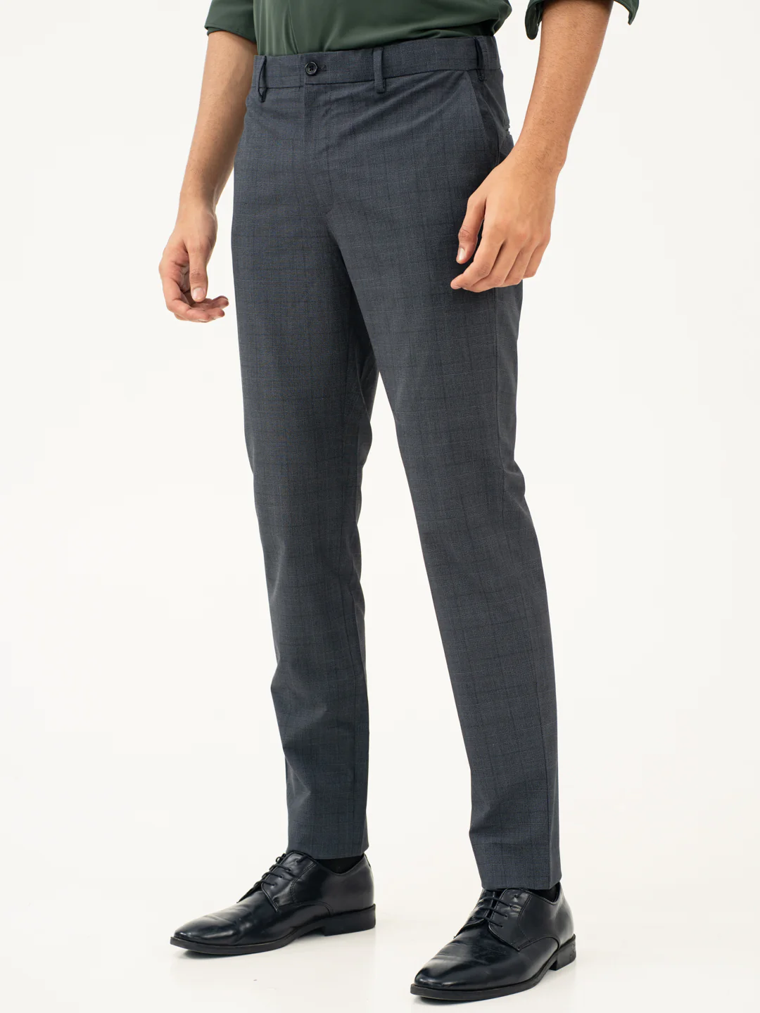 Lava Grey Checks Formal Pants - Image 7