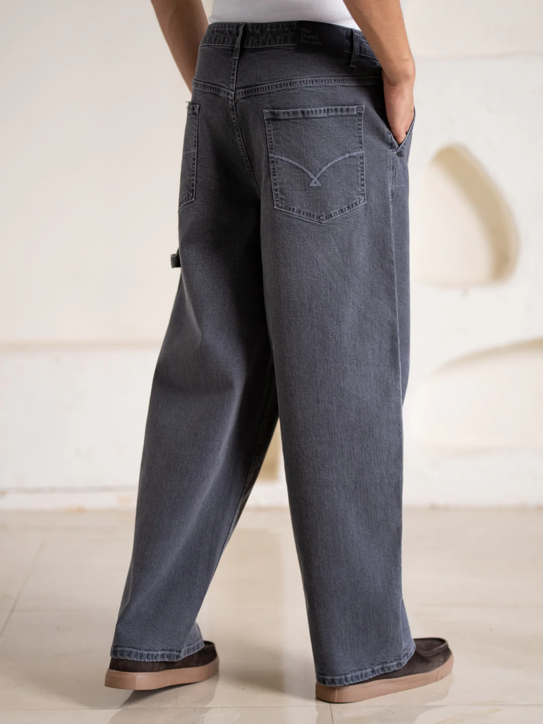 Leadstone Grey Baggy Fit Jeans - Image 7