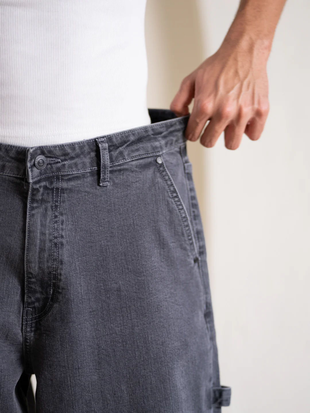 Leadstone Grey Baggy Fit Jeans - Image 9