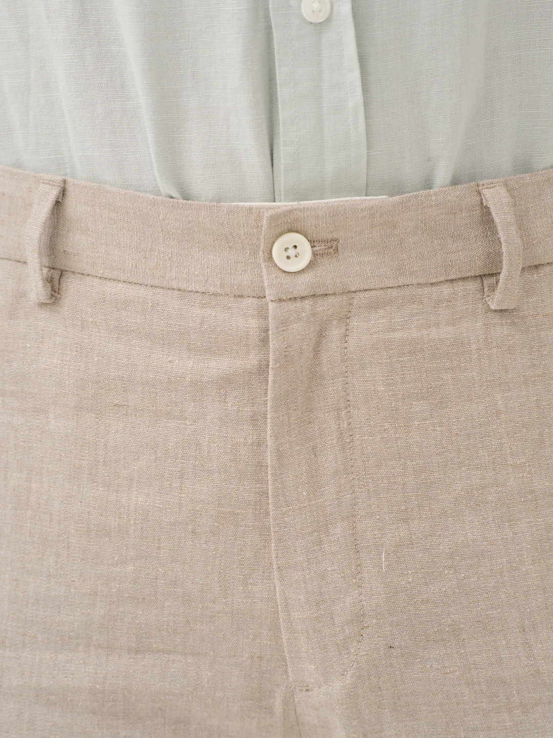 Leaflight Beige Linen Sorona Pants - Image 10