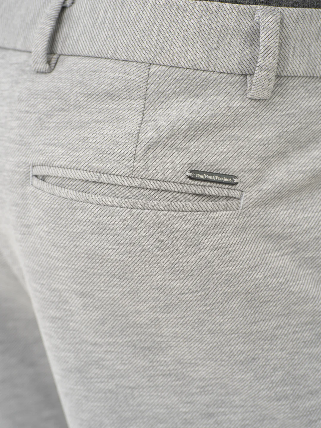 Lichen Grey Twill Slim Fit Power Stretch Pants - Image 8