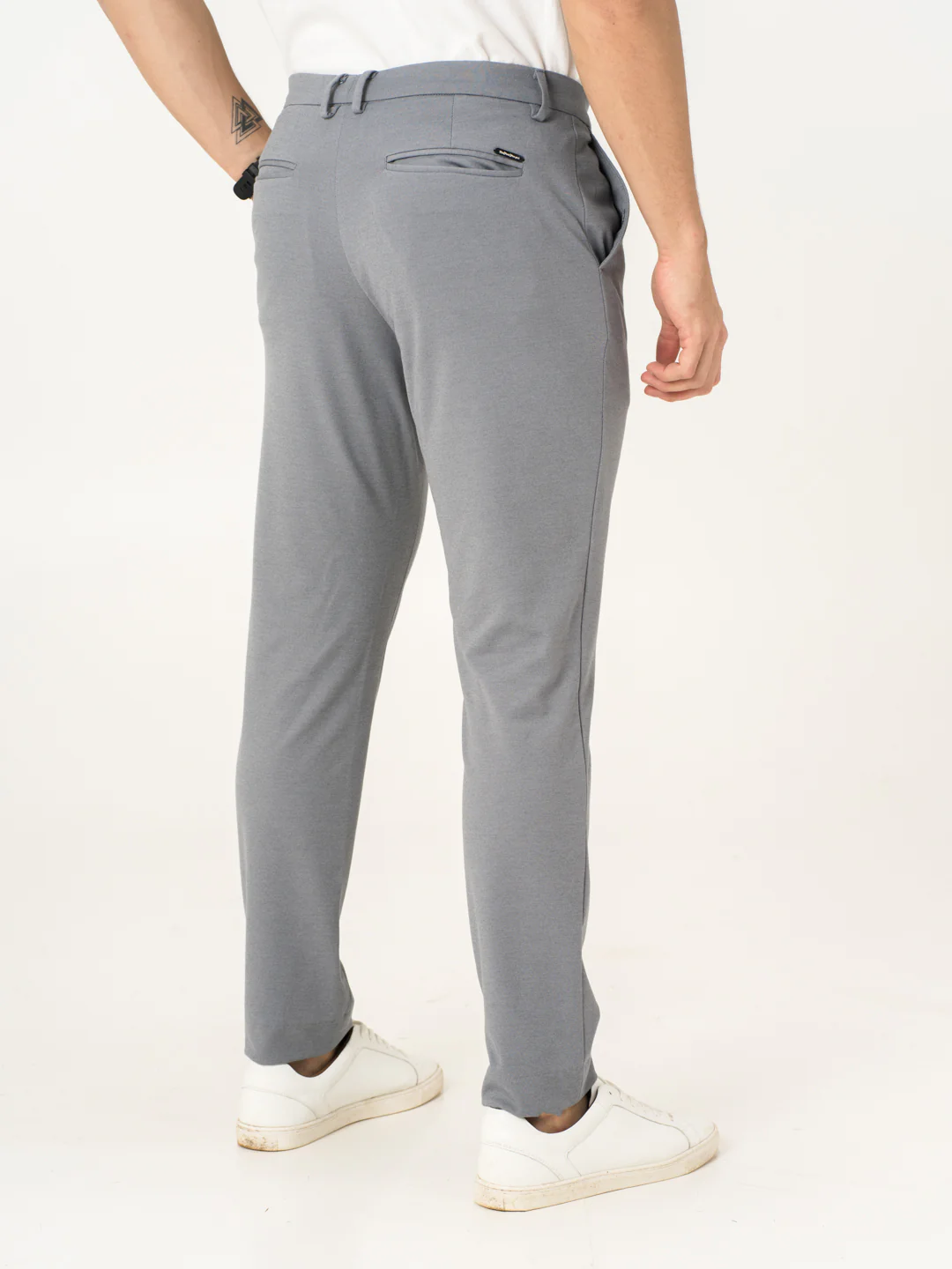 Light Grey Slim Fit Power Stretch Pants - Image 6