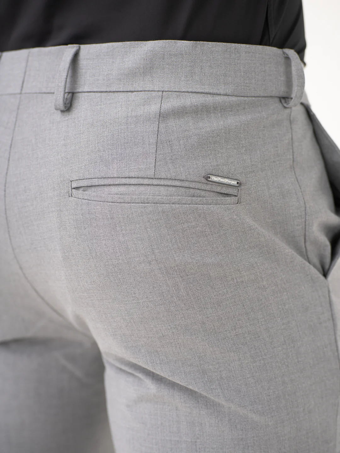 Effortless Grey Slim Fit Stretch Formal Pants - Image 8