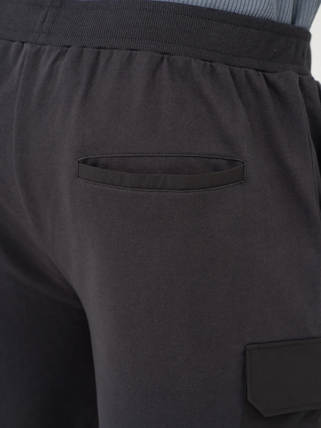Lint Grey Relaxed Fit Cargo Sweatshorts - Image 11