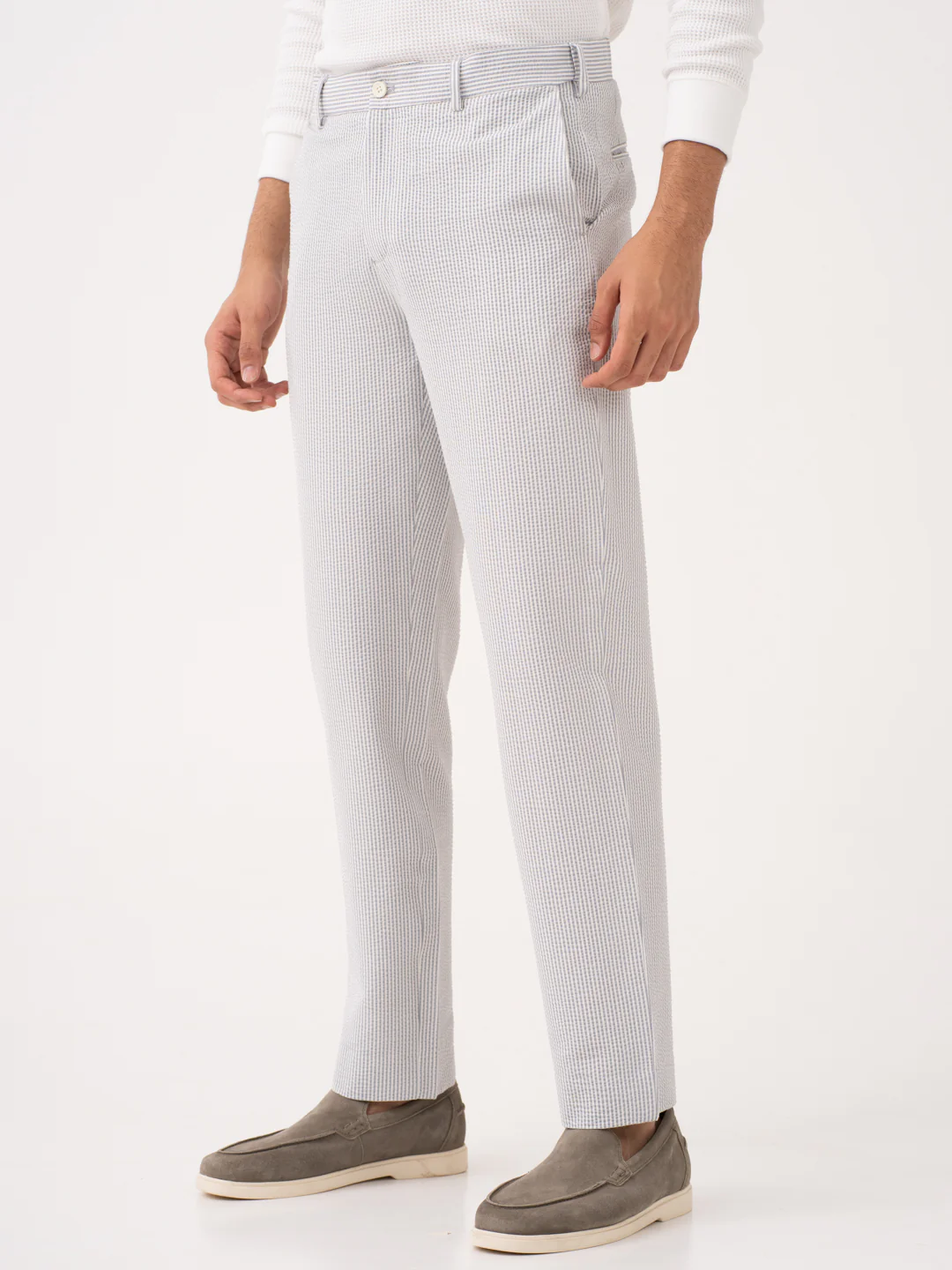 Luna Grey Stripes Seersucker Pants - Image 10