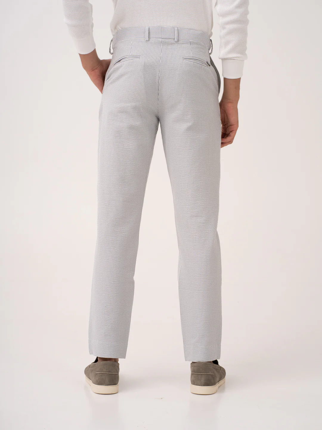 Luna Grey Stripes Seersucker Pants - Image 7