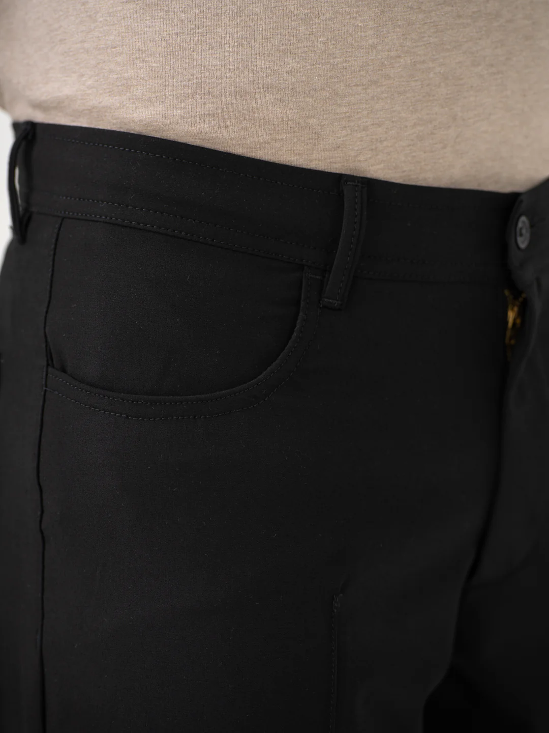 Lunar Black Relaxed Fit Korean Pintuck Pants - Image 11