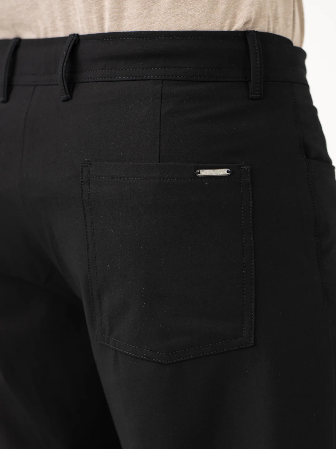 Lunar Black Relaxed Fit Korean Pintuck Pants - Image 7