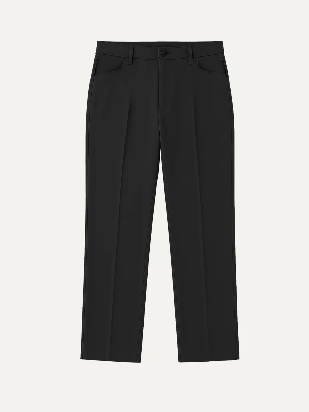 Lunar Black Relaxed Fit Korean Pintuck Pants - Image 8