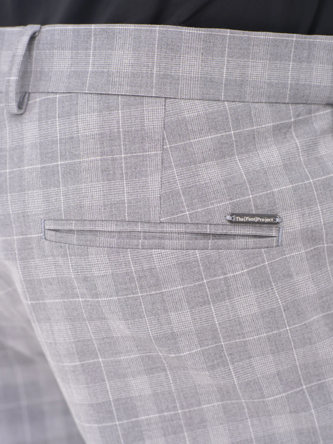 Lynx Grey Checks Slim Fit Stretch Formal Pants - Image 10