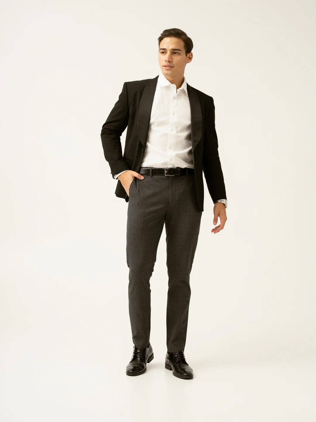 Magnetic Grey Checks Formal Pants - Image 14