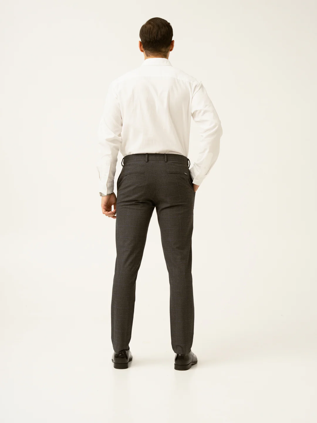 Magnetic Grey Checks Formal Pants - Image 6