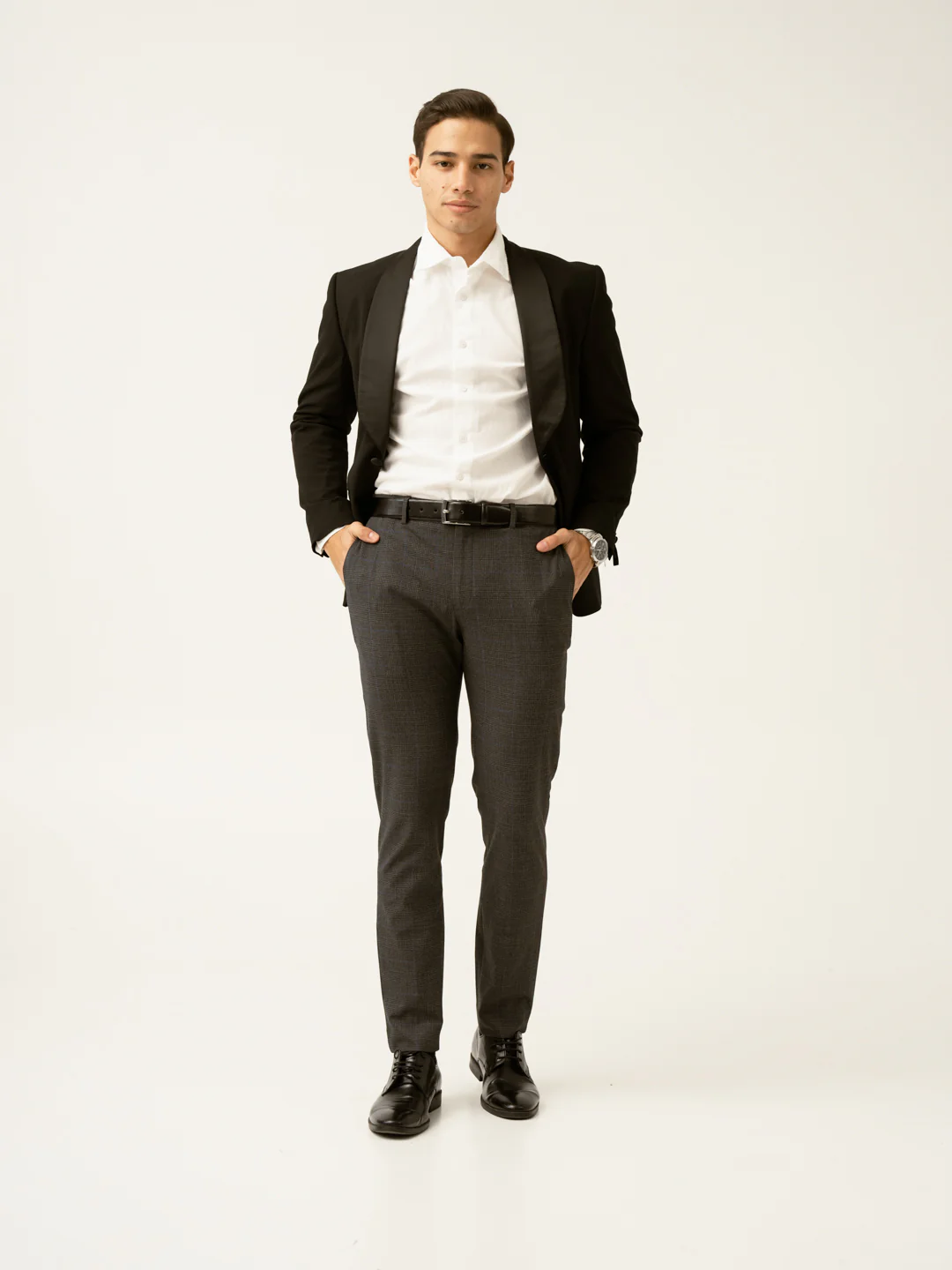 Magnetic Grey Checks Formal Pants - Image 9