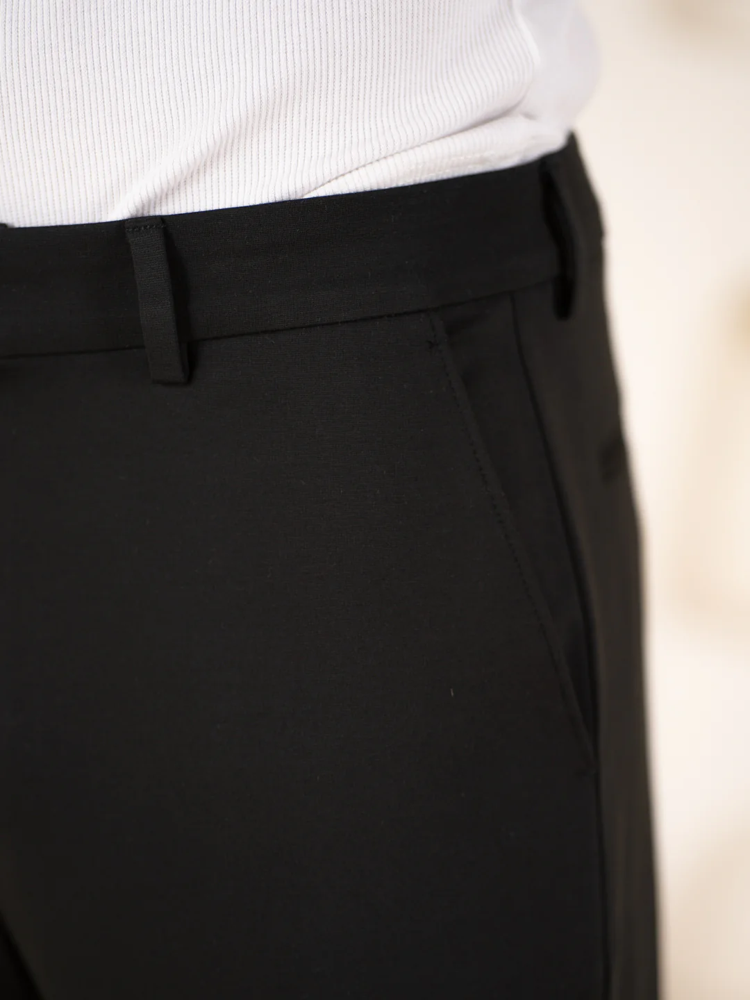 Malai Black Soft-touch Slim Fit Power Stretch Pants - Image 10