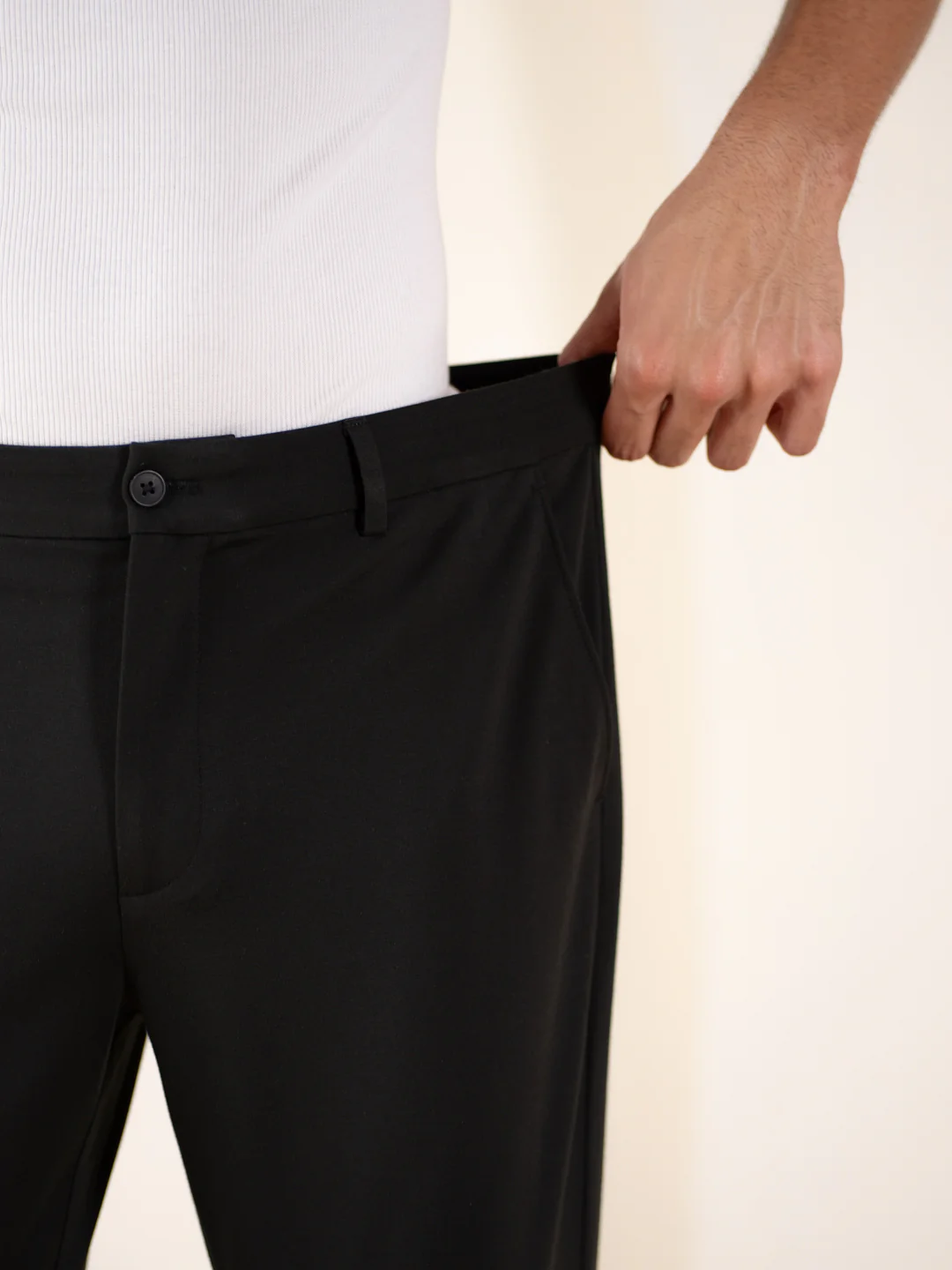 Malai Black Soft-touch Slim Fit Power Stretch Pants - Image 6