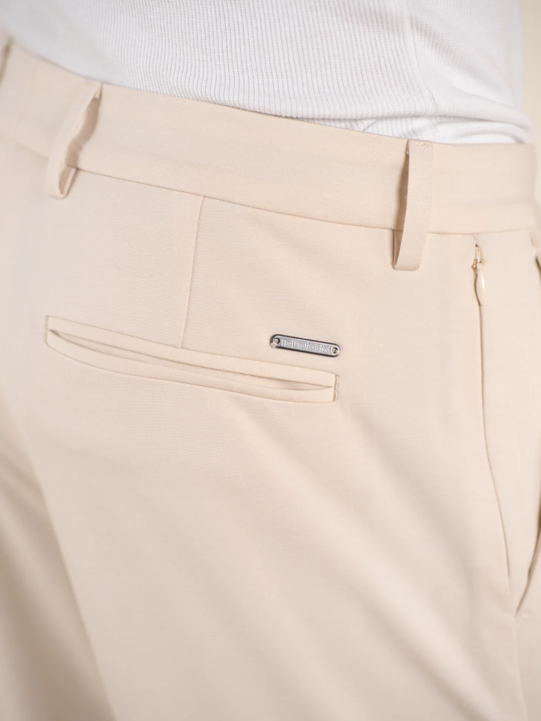 Malai Cream Soft-touch Slim Fit Power Stretch Pants - Image 8
