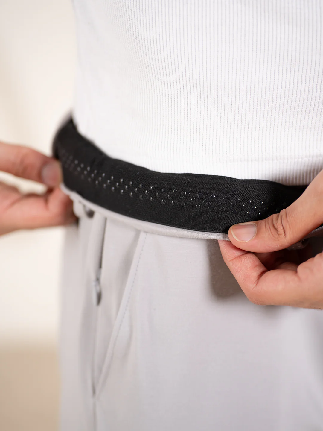 Malai Light Grey Soft-touch Slim Fit Power Stretch Pants - Image 6