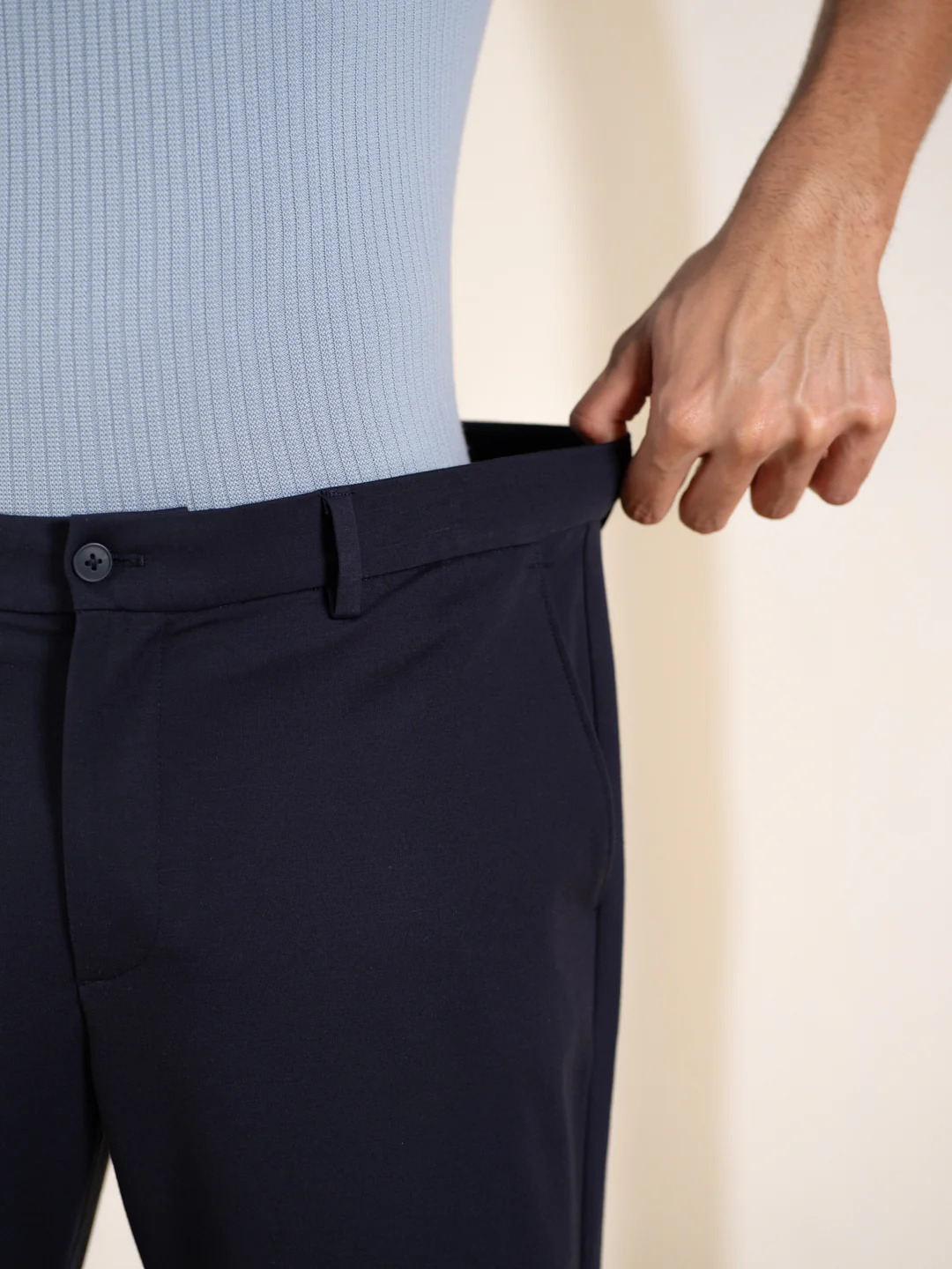 Malai Navy Soft-touch Slim Fit Power Stretch Pants - Image 5