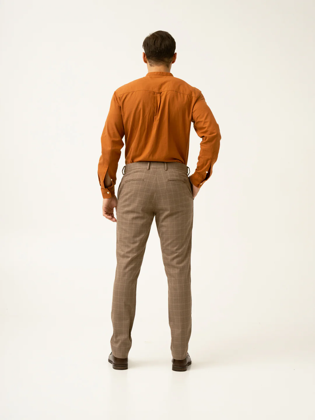 Maple Brown Checks Formal Pants - Image 6