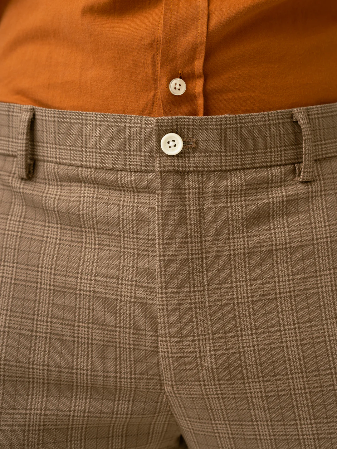 Maple Brown Checks Formal Pants - Image 9