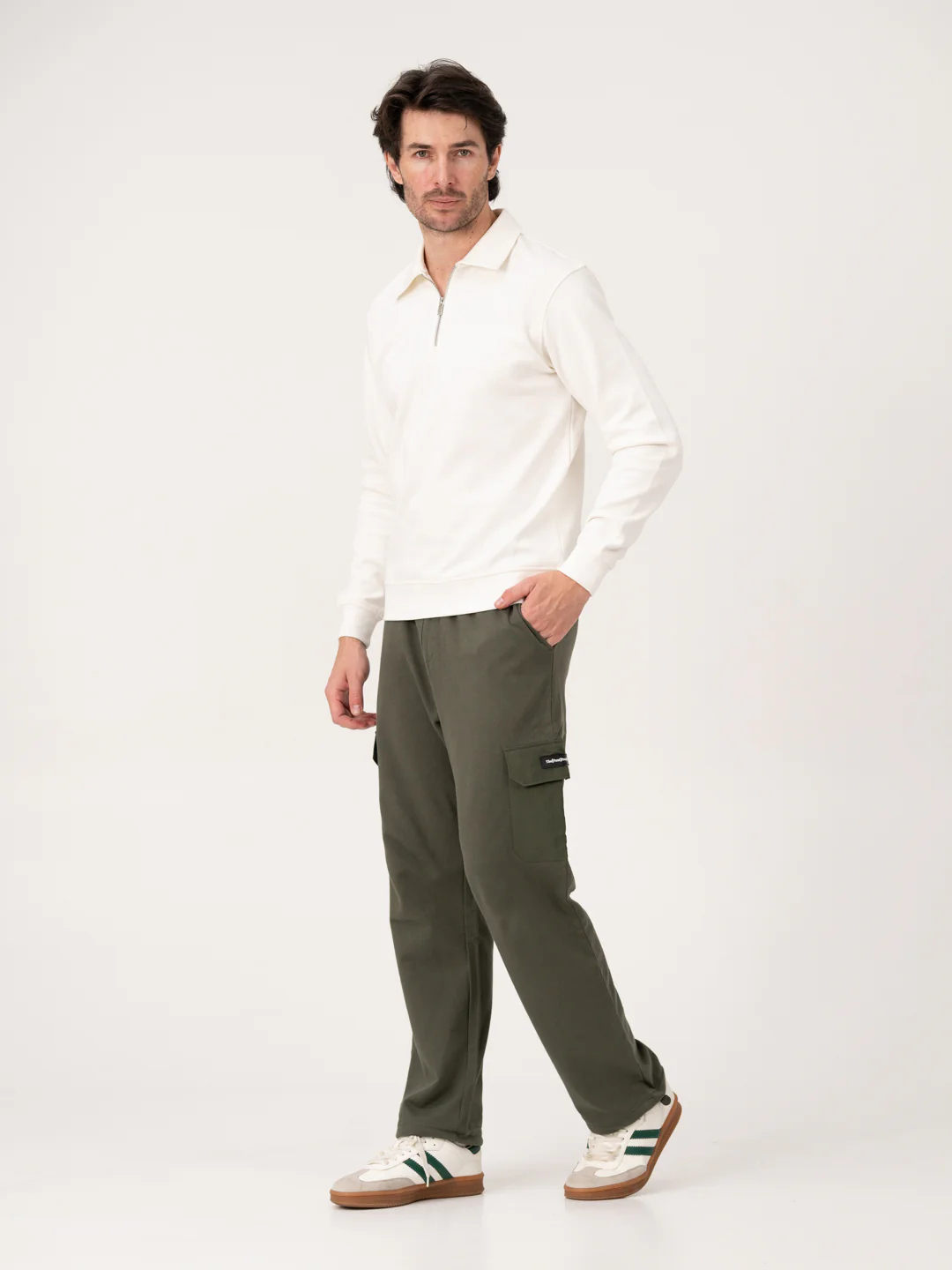 March Olive Relaxed Fit Cargo Sweatpants - Image 8