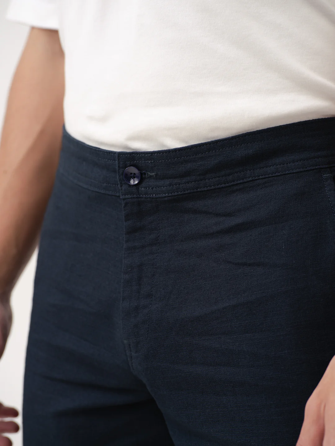 Marve Navy All Day Lounge Cotton Pants - Image 4