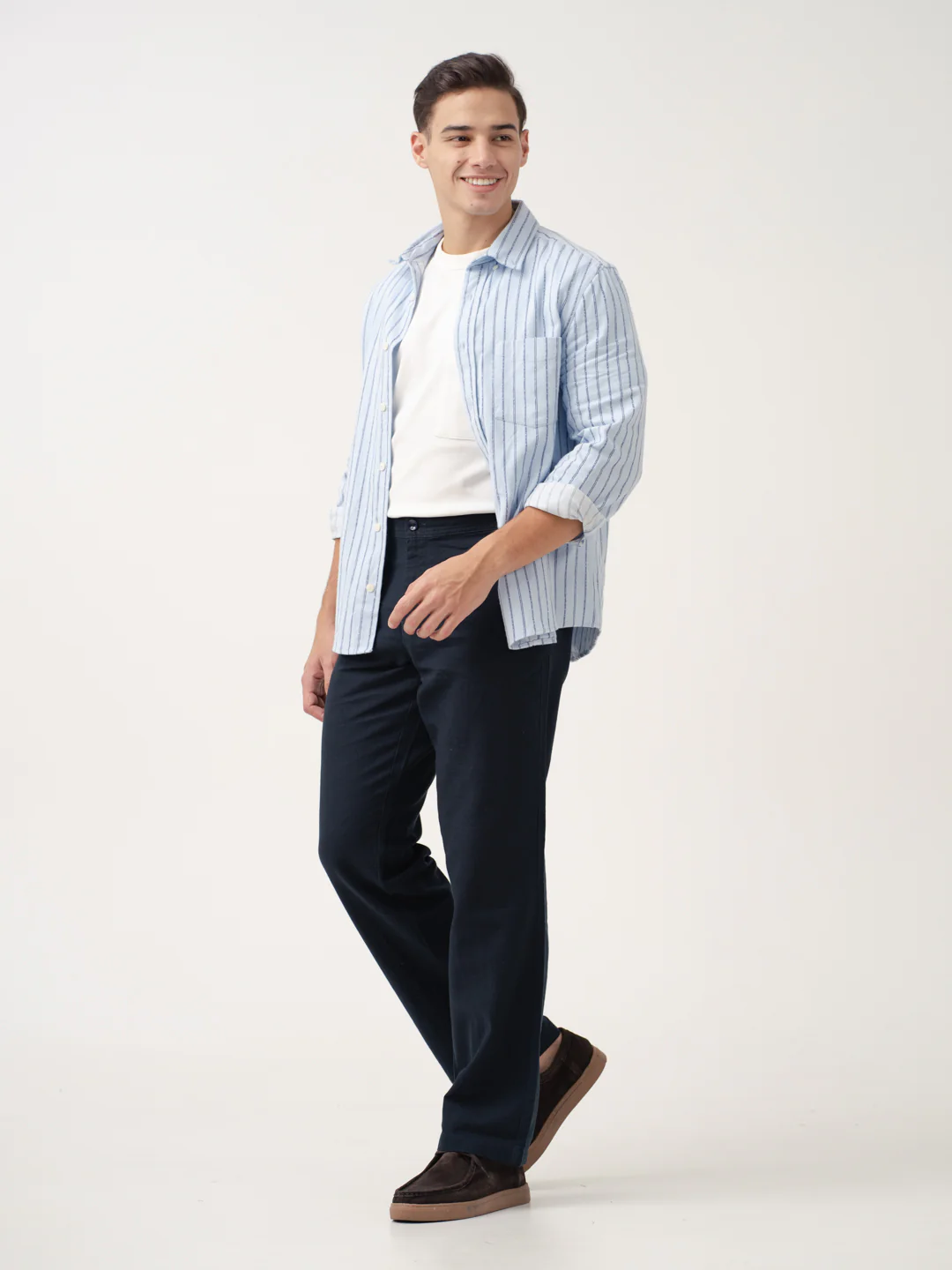 Marve Navy All Day Lounge Cotton Pants - Image 8