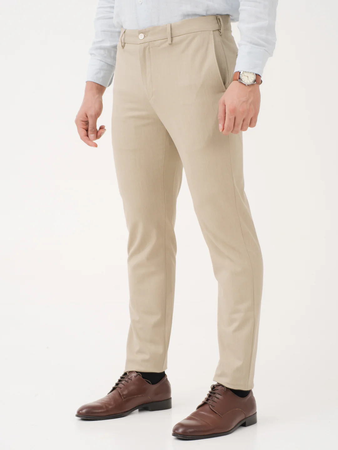 Maverick Khaki Twill Luxury Stretch Pants - Image 10