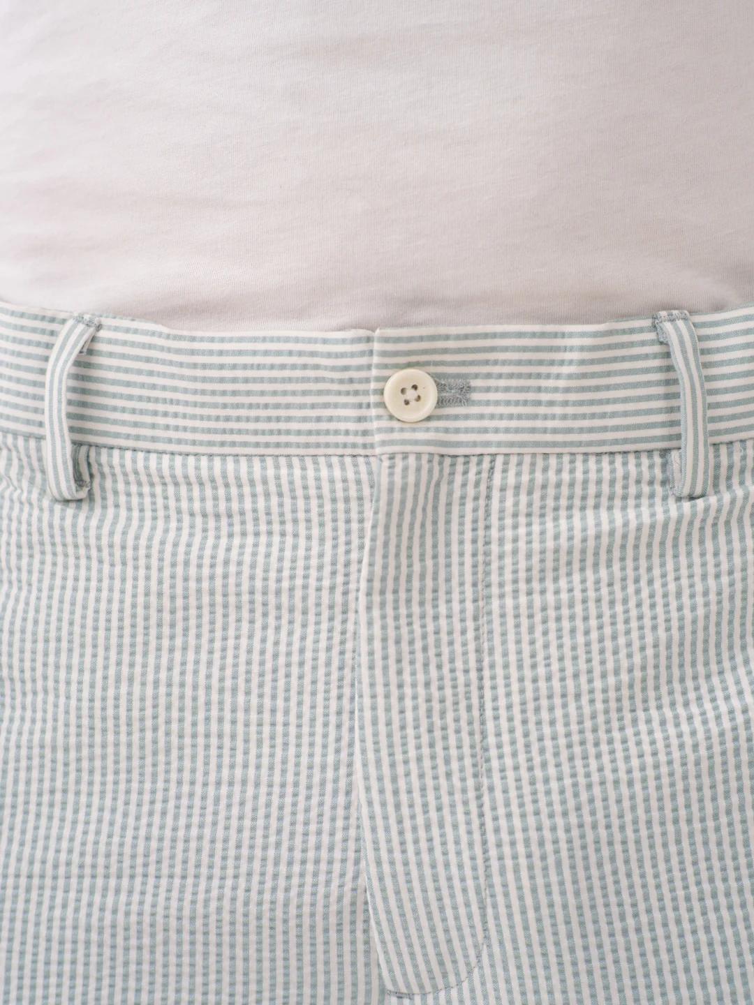Meadow Green Stripes Seersucker Chino Shorts - Image 11