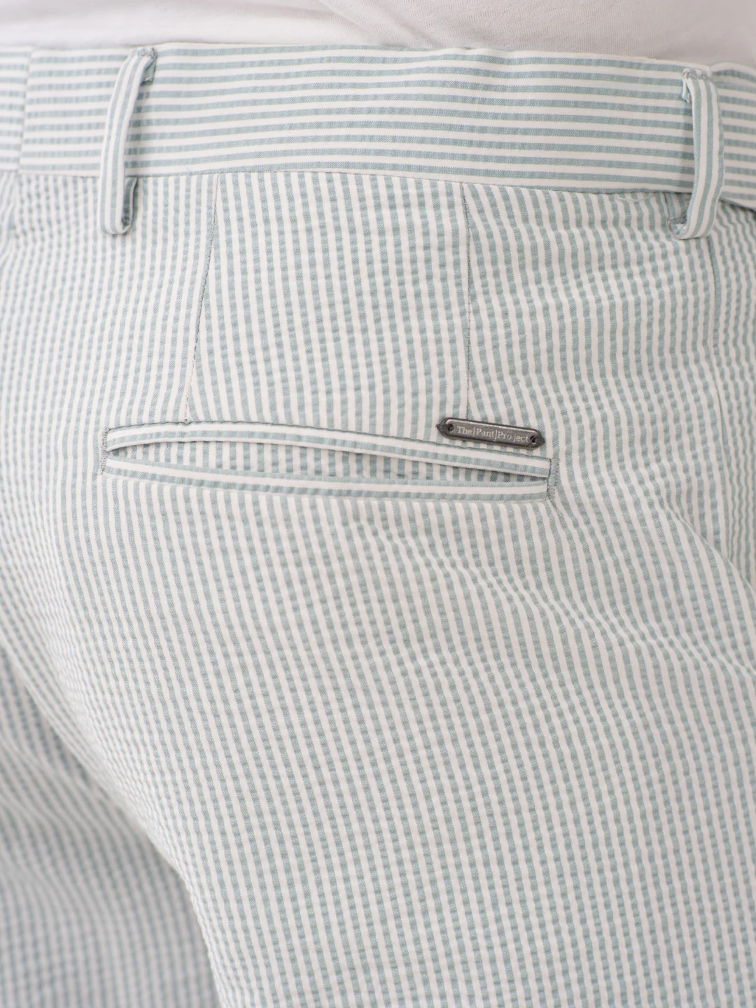 Meadow Green Stripes Seersucker Pants - Image 9