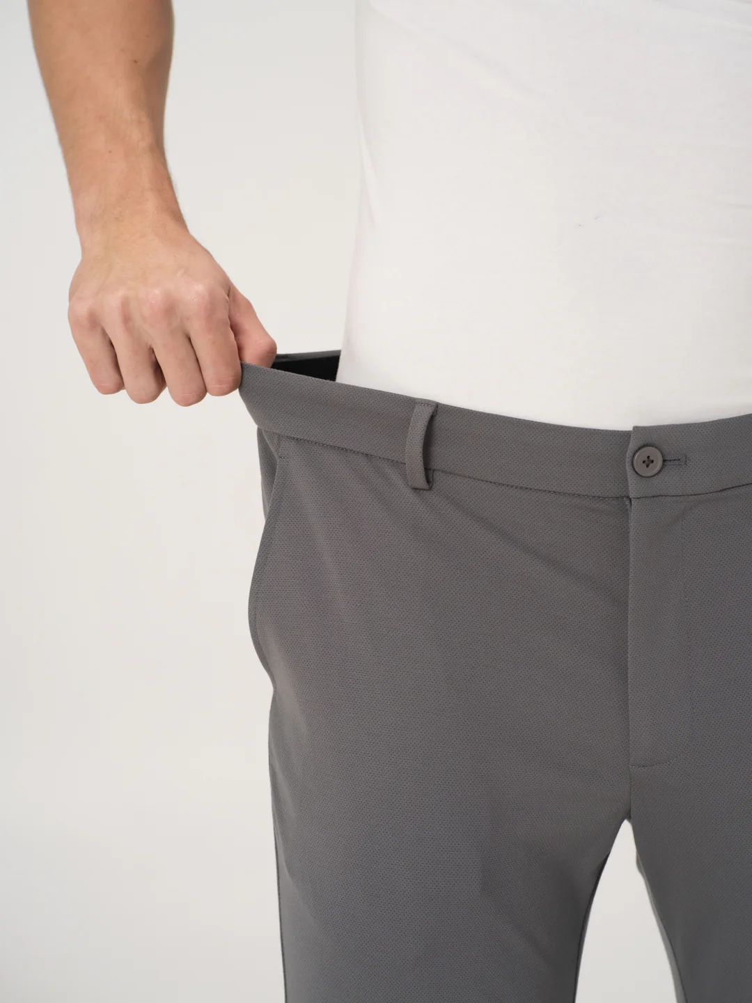 Mercury Grey Slim Fit Lightweight Power Stretch Pants - Image 5